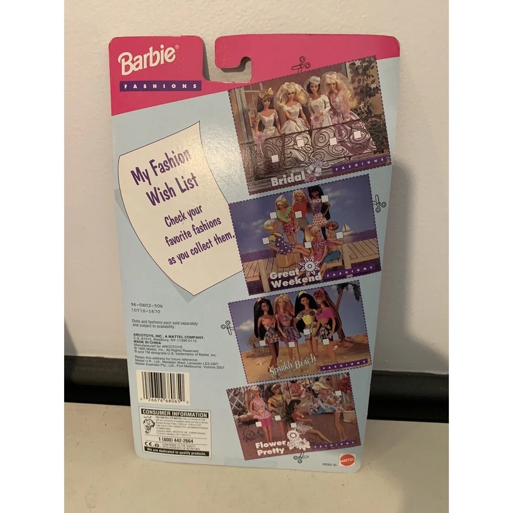 Barbie Bridal Fashions with Purple Shoes 1995 Mattel NEW 68065-95 Vintage